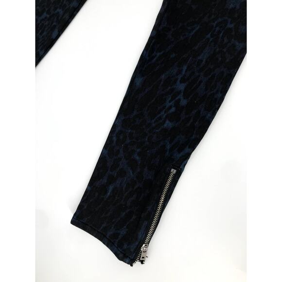 Ramy Brooks Leopard Print Kate Mid Rise Moto Skinny Jeans 24 NWT - Picture 4 of 9